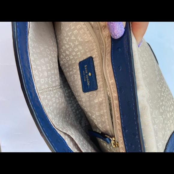 Authentic Navy Blue Kate Spade Leather Handbag - Picture 6 of 7